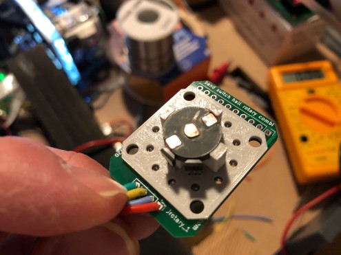 Small depth rotary switch / DIY hall sensor rotary encoder combi