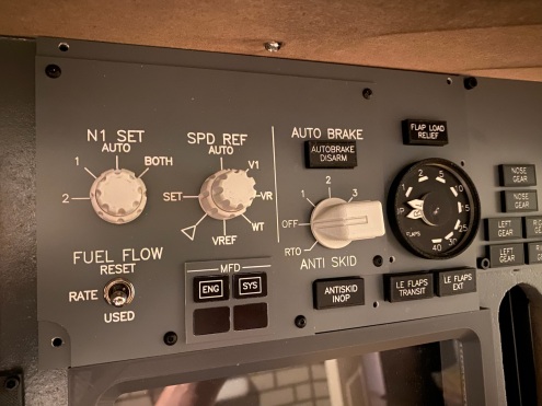 Engine Display Control panel mounted in MIP